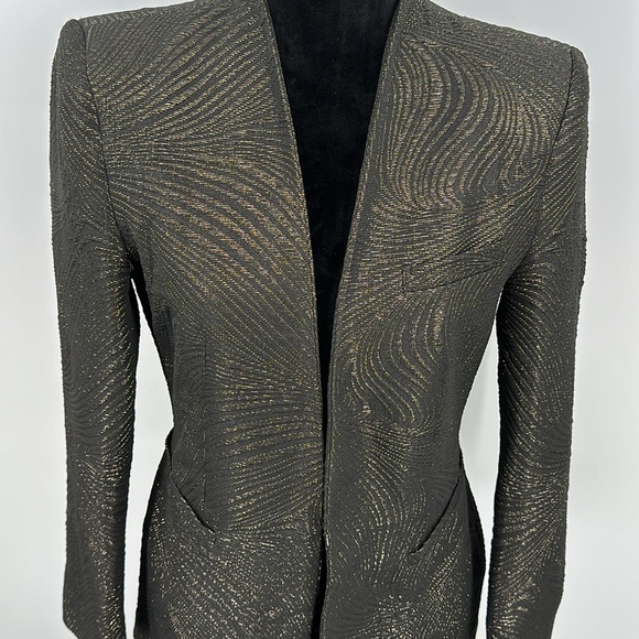 Zara Jackets & Blazers - Zara Festive Days blazer jacket size large black and gold